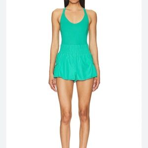 Free People Green Tank Top and Shorts Set